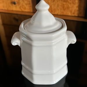 Pfalzgraf covered Ceramic Container with Lid, off white, Germany